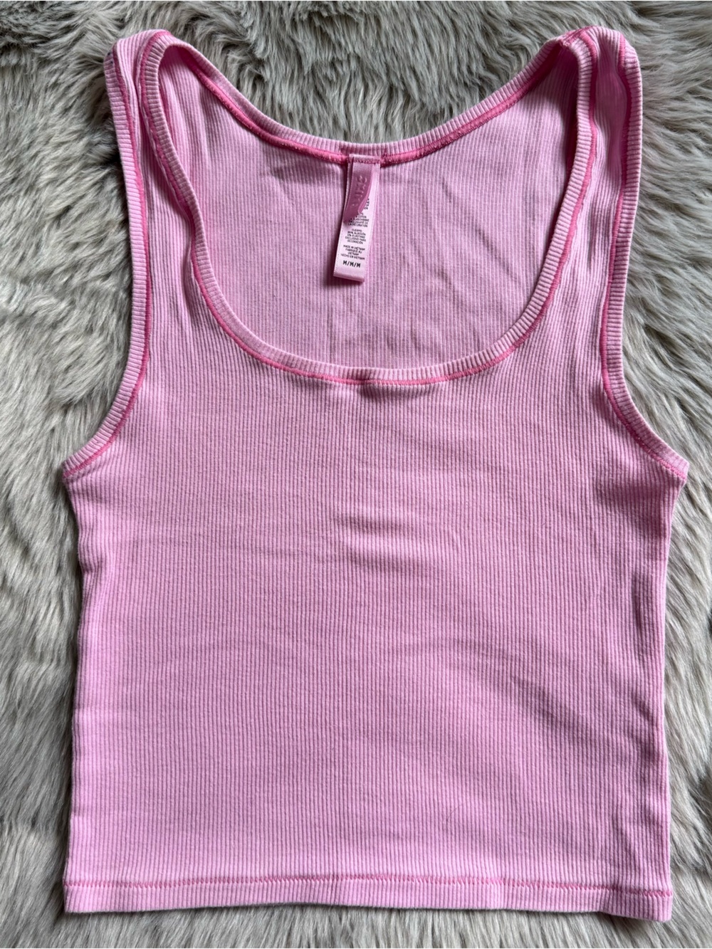 Skims Pink Rib Tank Top - Picture 2 of 4